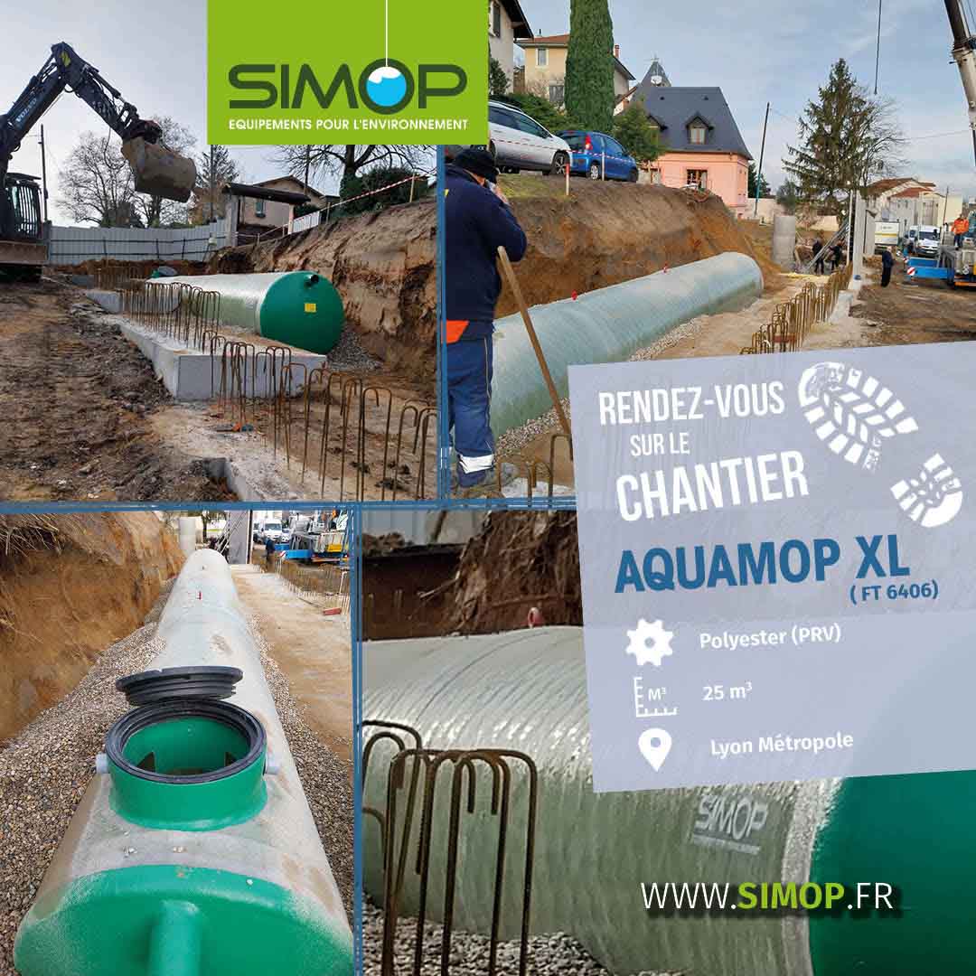 Une cuve de récupération d'eau de pluie Aquamop XL de 25m3
